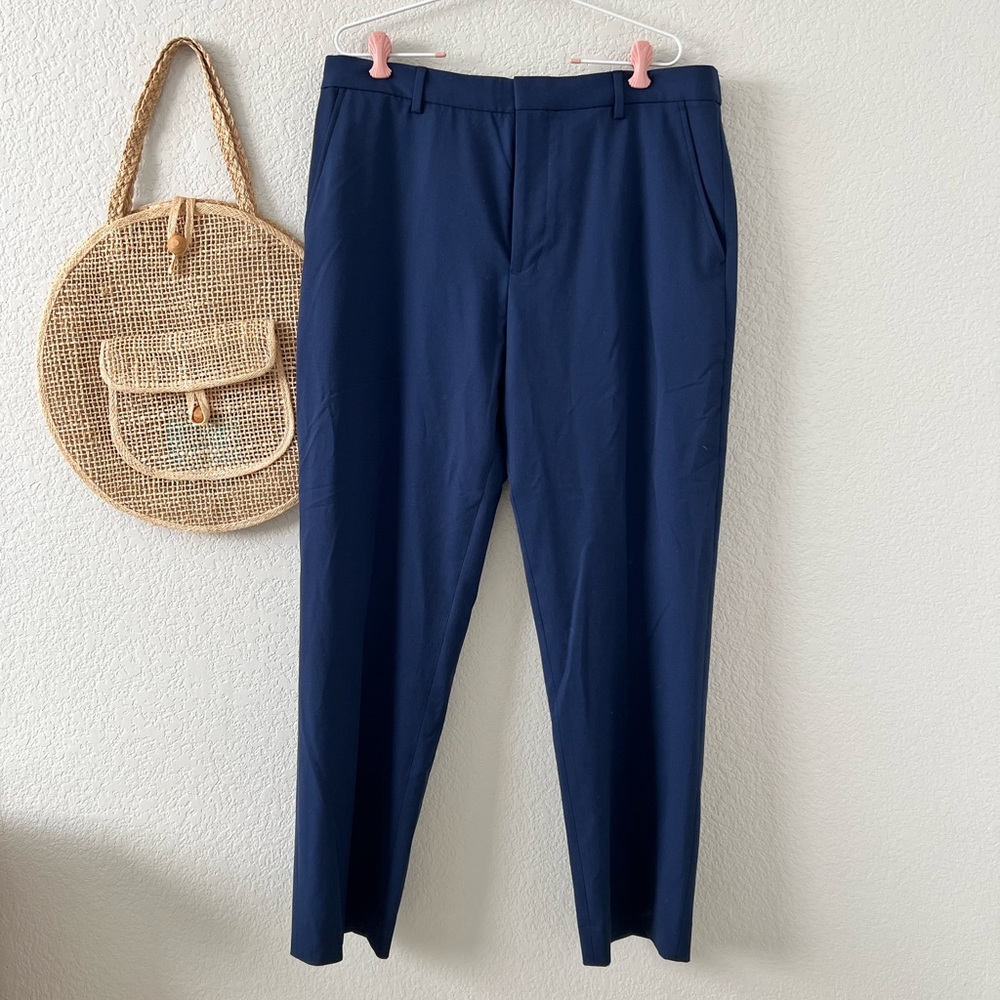Club Monaco Navy Straight Leg Dress Pant